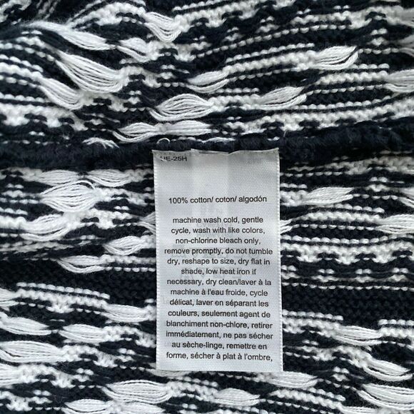 Tommy Hilfiger Womens Two Tone Cable Sweater Pullover Blue White S Small - Picture 6 of 8